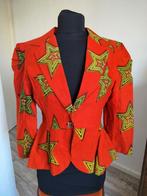 Vintage colbert met sterrenprint, Ophalen of Verzenden, Zo goed als nieuw, Maat 38/40 (M), Oranje