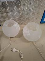 Set van 2 vintage glazen bollampen IKEA, Ophalen of Verzenden, Gebruikt, Overige merken