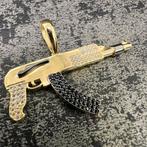14 karaat gouden hanger ak47 kettinghanger wapen pistool gun, Ophalen of Verzenden, Nieuw, Goud, Kruis of Symbool