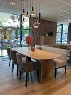 Set van 3 eetkamerstoelen met eetkamerbank in teddy stof, Ophalen, Info@vissermeubelen.nl, Minder dan 4 stoelen, Nieuw