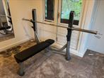 TWV €2000 Life Fitness Olympic Flat Bench Olypische Stang, Sport en Fitness, Ophalen, Zo goed als nieuw, Fitnessbank
