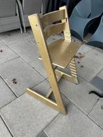 Stokke Tripp Trapp stoel - Goud - Opknapper, Ophalen of Verzenden, Gebruikt, Meegroeistoel