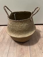Zeegras mand met handvatten, Overige materialen, 40 cm of meer, Rond, Binnen