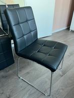 Leen Bakker Chicago zwarte eetkamerstoelen 4 stuks, Huis en Inrichting, Stoelen, Ophalen, Zo goed als nieuw, Zwart, Vier