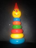 Houten clown met ringen, Ophalen of Verzenden, Gebruikt, Overige typen