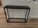Sidetable marmer zwart/bruin, Huis en Inrichting, Tafels | Sidetables, Ophalen, 100 tot 150 cm, Zo goed als nieuw, 25 tot 50 cm