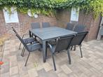 Tuinset 140x140 met 8 stoelen, Tuin en Terras, Tuinsets en Loungesets, Ophalen, Gebruikt