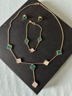 14 karaat Van Cleef set, Ophalen of Verzenden, Zo goed als nieuw, Groen, Goud