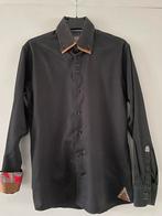 Zwart overhemd maat M met bruine details merk Wham, Ophalen of Verzenden, Wam denim, Halswijdte 39/40 (M), Zo goed als nieuw
