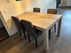 Eettafel incl 4 stoelen, Ophalen, 50 tot 100 cm, Zo goed als nieuw, 150 tot 200 cm