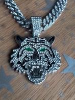 Bling bling ketting  met panter kop, Sieraden, Tassen en Uiterlijk, Kettinghangers, Overige materialen, Overige voorstellingen