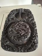 Oude Chinese Inktsteen met Draken, Ophalen of Verzenden
