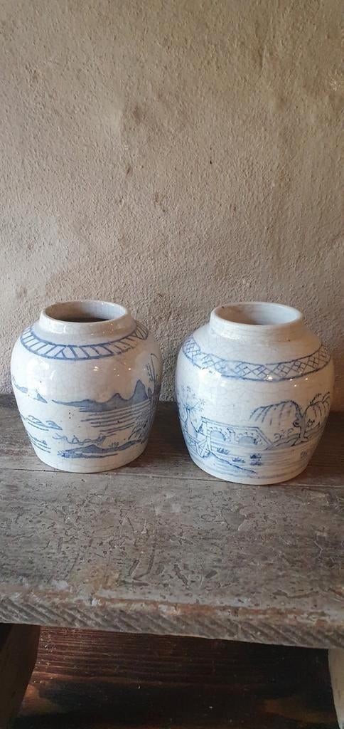 set(2) oude gemberpotten gember potten, Ophalen of Verzenden