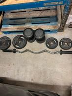 Technogym set, Sport en Fitness, Fitnessmaterialen, Ophalen, Gebruikt, Benen, Halterstangen