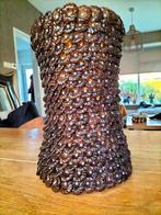 Vintage Glazen Bloemen wandlamp Bruin Retro, Huis en Inrichting, Lampen | Wandlampen, Ophalen of Verzenden, Geen, Geen, Geen