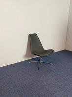 3x Fauteuil Offecct Spoon, design, zwart leder, chroom frame, Huis en Inrichting, Ophalen, Gebruikt, Minder dan 75 cm, Metaal