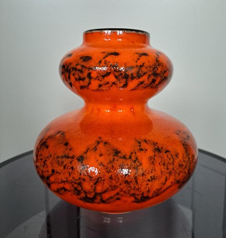 Vintage Fat Lava Spara Vaas 266-15 West Germany, Antiek en Kunst, Antiek | Vazen, Ophalen of Verzenden