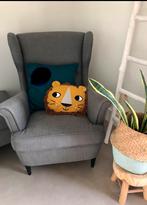 IKEA Strandmon fautieul in het grijs, Eenpersoons, 75 tot 100 cm, Ophalen of Verzenden, Zo goed als nieuw