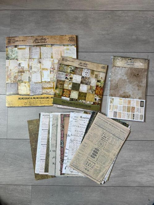 Tim Holtz Idea-Ology scrapbook papier, Hobby en Vrije tijd, Scrapbooking, Nieuw, Papier of Karton, Overige merken, Ophalen of Verzenden