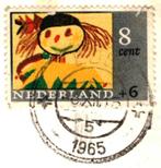 983785	Ede	.Gelopen met Zegel	Kinderpostzegel, Poppetje (8 c, Gelopen, Gelderland, Ophalen of Verzenden