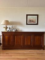 Massief kersenhouten dressoir 4-deurs incl. bijzettafel, Ophalen, Klassiek, Zo goed als nieuw, 200 cm of meer