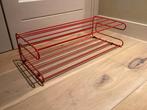 Vintage IKEA Fran schoenenrek wandrek rood metaaldraad, Ophalen of Verzenden, Zo goed als nieuw