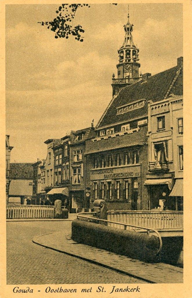 GOUDA – Oosthaven met St. Janskerk 1930 (VK083), Verzamelen, Ansichtkaarten | Nederland, Ongelopen, Zuid-Holland, 1920 tot 1940