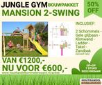 Hout speeltoestel Jungle Gym 2-Swing, Ophalen, Glijbaan