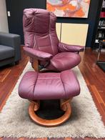Relax stoel relaxfauteuil Stressles met voetenbank, Huis en Inrichting, Ophalen, Zo goed als nieuw, Hout, 50 tot 75 cm