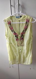 Nieuwe elegante geel/groene blouse zonder mouwen maat XS, Geel, Ophalen of Verzenden, Maat 34 (XS) of kleiner, Packers & Pioneers