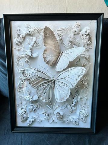 Canvas 3d print vlinders ingelijst 30x40 beschikbaar voor biedingen