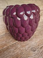 Paars (fruit) keramiek vaas, Huis en Inrichting, Woonaccessoires | Vazen, Overige materialen, Overige kleuren, Nieuw, Ophalen of Verzenden