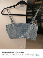 Glitter top spijker van zara, Kleding | Dames, Ophalen of Verzenden, Zo goed als nieuw, Blauw