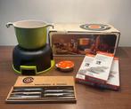 Le Creuset gietijzeren fonduestel La Mama Enzo Mari, Witgoed en Apparatuur, Fonduesets, Ophalen of Verzenden, Brander, Fondueset