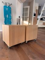 Massief Eikenhout salon tafeltjes, kwalitatief hoogwaardig, Ophalen, Zo goed als nieuw