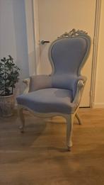 Twee vintage stoelen nieuw gestoffeerd, Ophalen, Zo goed als nieuw, Blauw, Twee