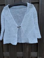 Handgemaakt wit vestje, wit katoen, Kleding | Dames, Truien en Vesten, Ophalen of Verzenden, Zo goed als nieuw, Maat 38/40 (M)