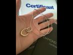 Diamon Point vintage set ketting spang en hanger diamant 14, Verzenden, Zo goed als nieuw, Goud