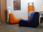 space age design lounge zitelement jaren 60 70 blauw retro, Huis en Inrichting, Ophalen, Stof, Jaren 70 space age design vintage retro 1970s