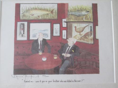 Annie Tempest Remind Me oorlog cartoon jacht spotprent, Antiek en Kunst, Kunst | Litho's en Zeefdrukken, Ophalen