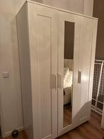 IKEA BRIMNES Kledingkast met 3 deuren, wit, 117x190 cm, Overige materialen, Gebruikt, 100 tot 150 cm, 200 cm of meer