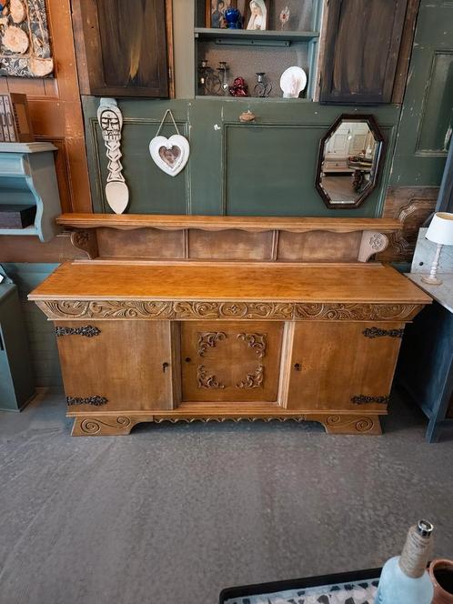 Antiek houten dressoir, Huis en Inrichting, Kasten | Dressoirs, Zo goed als nieuw, 150 tot 200 cm, 25 tot 50 cm, Ophalen of Verzenden