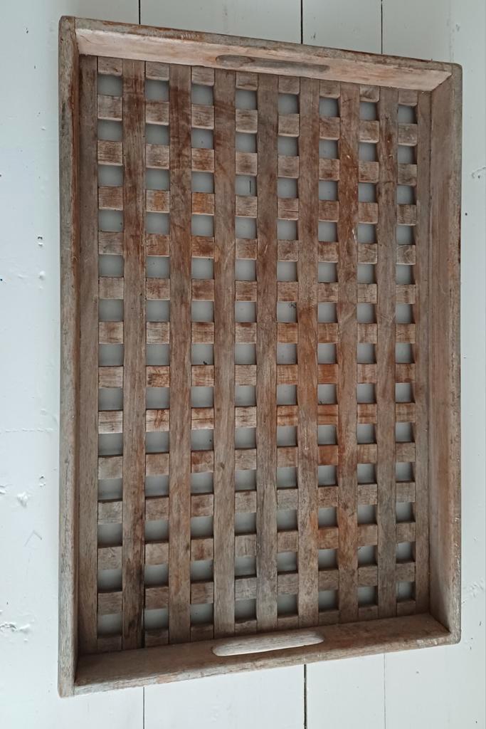 Hard houten dienblad, Antiek en Kunst, Curiosa en Brocante, Ophalen of Verzenden