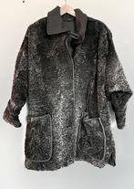 grijze vintage bontjas echt bont L/XL, Kleding | Dames, Ophalen of Verzenden, Zo goed als nieuw, Maat 42/44 (L), Grijs