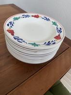 Boerenbont borden plat en diep, Huis en Inrichting, Gebruikt, Ophalen of Verzenden, Bord(en), Aardewerk