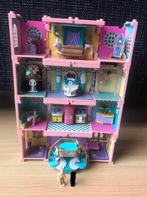 Polly pocket builders poppenhuis vintage 2000 met 1 popje, Poppenhuis, Gebruikt, Ophalen of Verzenden