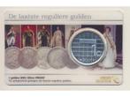 Nederland 1 Gulden 2001 "De laatste reguliere gulden" in coi, Postzegels en Munten, Zilver, 1 gulden, Ophalen of Verzenden, Koningin Beatrix