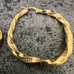 18 karaats gouden oorbellen creolen wokkels, Ophalen of Verzenden, Nieuw, Goud