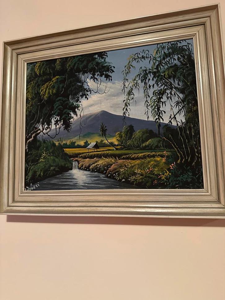 Schilderij met landschap, Antiek en Kunst, Kunst | Schilderijen | Klassiek, Ophalen