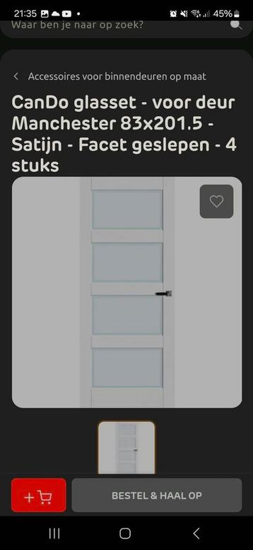 Cando GLAS SET Satijn Facet Manchester 83x201,5 beschikbaar voor biedingen